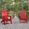 Flash Furniture Red Modern 2 Slat Back Adirondack Chairs, 2PK 2-JJ-C14509-RED-GG